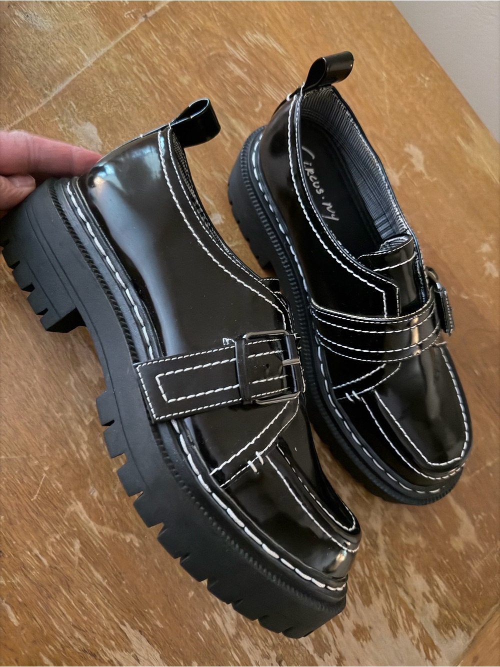Circus NY, Black Chunky-Stitch Loafer